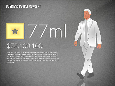 Concepto con las personas de negocios siluetas, Diapositiva 10, 02440, Siluetas — PoweredTemplate.com