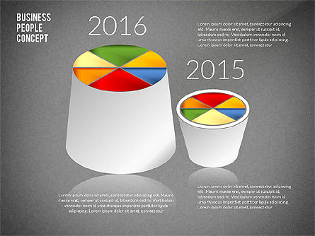 ビジネスの人々のシルエットの概念, スライド 13, 02440, シルエット — PoweredTemplate.com