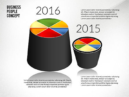 Concepto con las personas de negocios siluetas, Diapositiva 5, 02440, Siluetas — PoweredTemplate.com