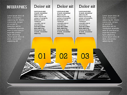 Infographics met gadgets, Dia 13, 02442, Infographics — PoweredTemplate.com