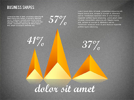 幾何学的なビジネスシェイプ, スライド 11, 02443, 図形 — PoweredTemplate.com