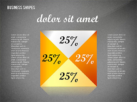 Geometrical Business Shapes, Slide 13, 02443, Shapes — PoweredTemplate.com