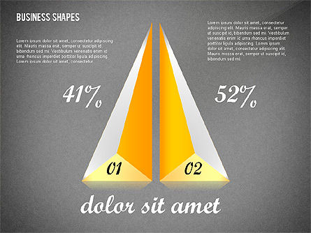 Geometrical Business Shapes, Slide 16, 02443, Shapes — PoweredTemplate.com
