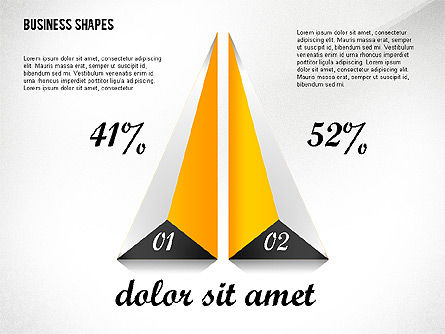 Geometrical Business Shapes, Slide 8, 02443, Shapes — PoweredTemplate.com