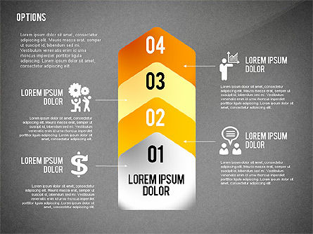 Formes d'options géométriques avec des icônes, Diapositive 13, 02444, Formes — PoweredTemplate.com
