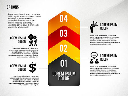 Formes d'options géométriques avec des icônes, Diapositive 5, 02444, Formes — PoweredTemplate.com