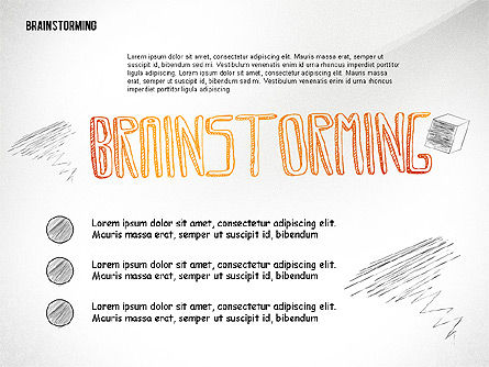 Brainstorming formas, Modelo do PowerPoint, 02445, Formas — PoweredTemplate.com