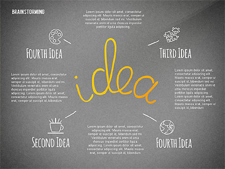 Formas de lluvia de ideas, Diapositiva 10, 02445, Formas — PoweredTemplate.com