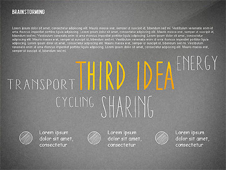 Formas de lluvia de ideas, Diapositiva 13, 02445, Formas — PoweredTemplate.com