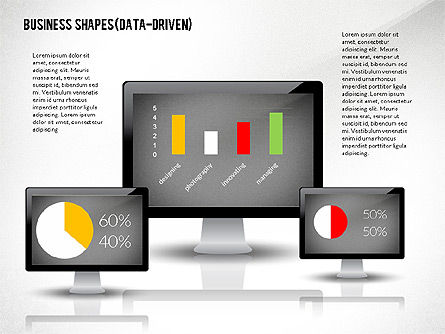 Data Driven Presentation with Gadgets, PowerPoint Template, 02447, Data Driven Diagrams and Charts — PoweredTemplate.com