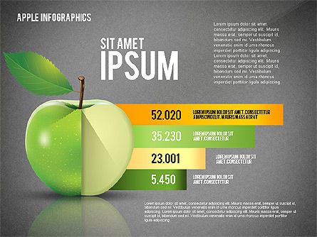 Apple infographics, Dia 11, 02449, Infographics — PoweredTemplate.com