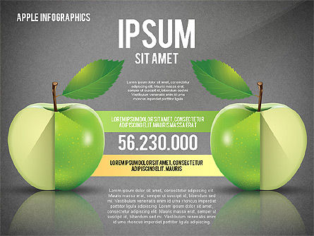 Apple infographics, Deslizar 12, 02449, Infográficos — PoweredTemplate.com