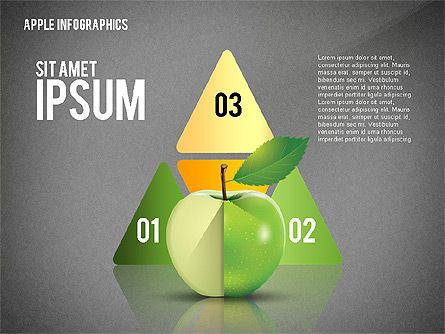 Apfel-Infografiken, Folie 13, 02449, Infografiken — PoweredTemplate.com