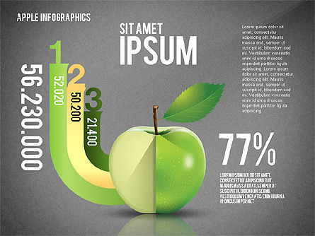 Apple infographics, Dia 16, 02449, Infographics — PoweredTemplate.com