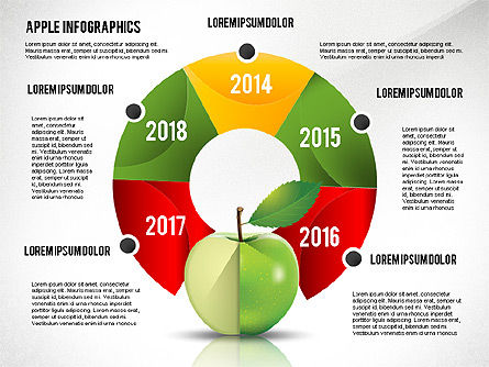 Apple infographics, Dia 2, 02449, Infographics — PoweredTemplate.com