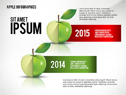 Apfel-Infografiken, Folie 7, 02449, Infografiken — PoweredTemplate.com