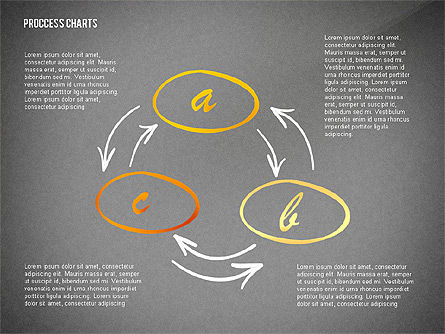 手描きスタイルのプロセスチャートツールボックス, スライド 11, 02451, プロセス図 — PoweredTemplate.com