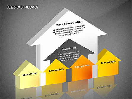 3d Proses Panah Kotak Peralatan, Slide 10, 02452, Diagram Proses — PoweredTemplate.com