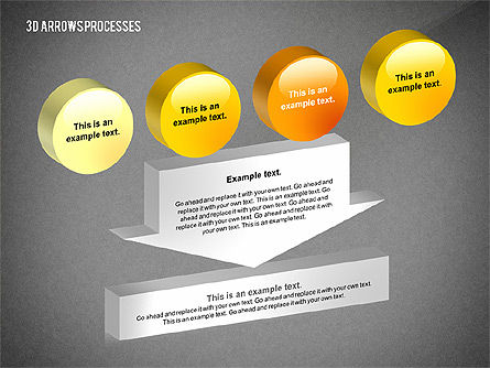3d Proses Panah Kotak Peralatan, Slide 15, 02452, Diagram Proses — PoweredTemplate.com