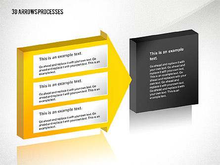 3Dプロセス矢印ツールボックス, スライド 5, 02452, プロセス図 — PoweredTemplate.com