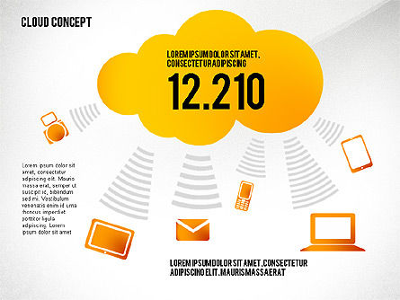 Modèle de présentation des services en nuage, Diapositive 4, 02453, Modèles de présentations — PoweredTemplate.com
