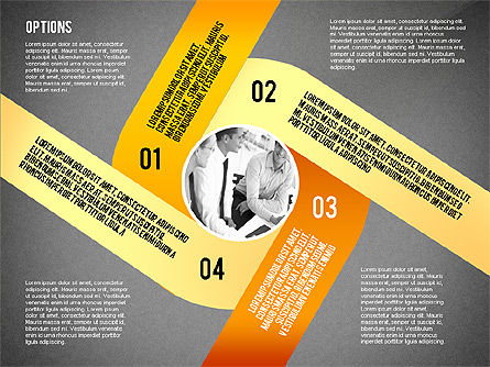 Options avec noyau, Diapositive 13, 02455, Schémas d'étapes — PoweredTemplate.com