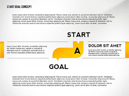 Set Start Reach Goal Toolbox, Plantilla de PowerPoint, 02457, Diagramas de la etapa — PoweredTemplate.com