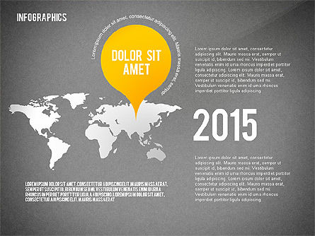 Infographics with Globe, Slide 14, 02458, Infographics — PoweredTemplate.com