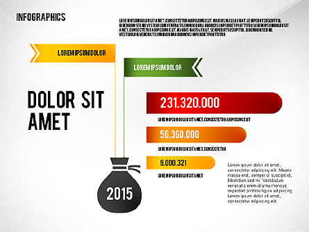 Infographics charts template, Dia 5, 02461, Infographics — PoweredTemplate.com