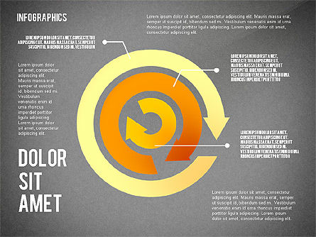 Infographics charts template, Dia 9, 02461, Infographics — PoweredTemplate.com