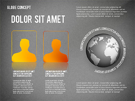 Globe Concept, Diapositiva 13, 02464, Plantillas de presentación — PoweredTemplate.com