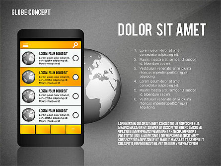 Globus-Konzept, Folie 15, 02464, Präsentationsvorlagen — PoweredTemplate.com