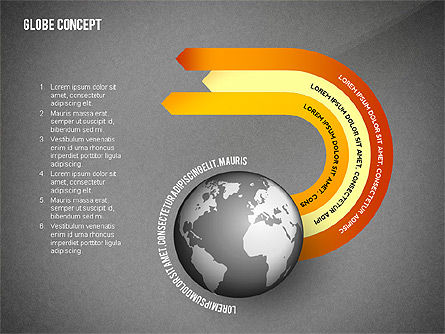 Globe concept, Diapositive 16, 02464, Modèles de présentations — PoweredTemplate.com