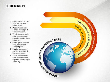 Globe-concept, Dia 8, 02464, Presentatie Templates — PoweredTemplate.com