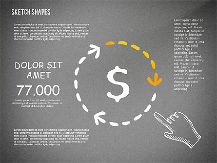 스케치로 프리젠 테이션, 슬라이드 15, 02468, 프레젠테이션 템플릿 — PoweredTemplate.com