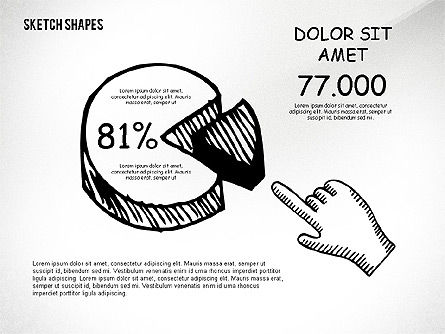 스케치로 프리젠 테이션, 슬라이드 5, 02468, 프레젠테이션 템플릿 — PoweredTemplate.com