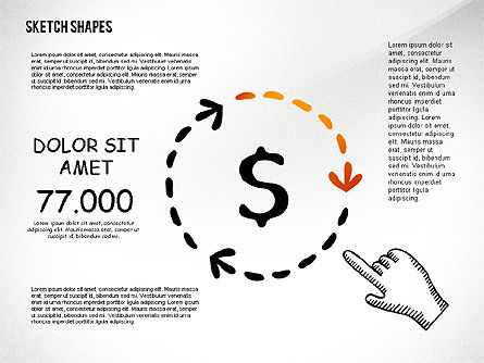 스케치로 프리젠 테이션, 슬라이드 7, 02468, 프레젠테이션 템플릿 — PoweredTemplate.com
