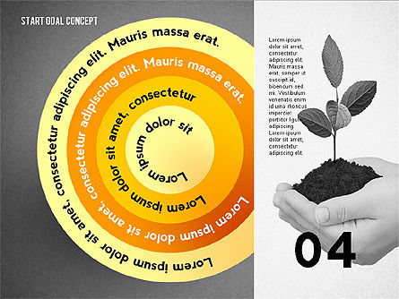 Del concepto de inicio al objetivo, Diapositiva 12, 02469, Diagramas de la etapa — PoweredTemplate.com