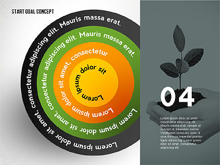 Van begin tot doel concept, Dia 4, 02469, Stage diagrams — PoweredTemplate.com