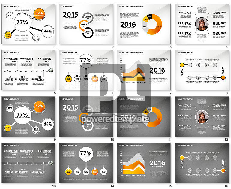 Business Presentation with Data Driven Charts