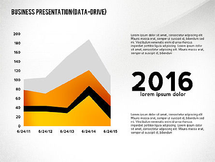 Business Presentation with Data Driven Charts, Slide 7, 02472, Presentation Templates — PoweredTemplate.com