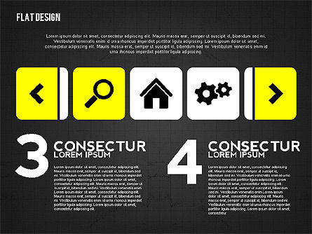 Modèle de présentation monochrome plat, Diapositive 15, 02473, Modèles de présentations — PoweredTemplate.com