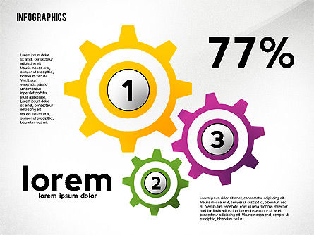 Banners infográficos coloridos, Deslizar 3, 02474, Infográficos — PoweredTemplate.com