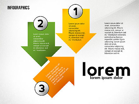 Bandes infographiques colorées, Diapositive 5, 02474, Infographies — PoweredTemplate.com