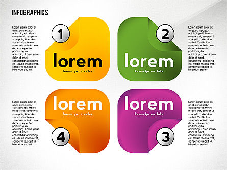 Bandes infographiques colorées, Diapositive 6, 02474, Infographies — PoweredTemplate.com