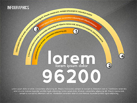 Bandes infographiques colorées, Diapositive 9, 02474, Infographies — PoweredTemplate.com