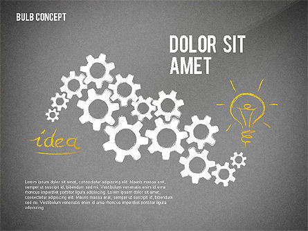 Idea Bulb Concept, Diapositiva 10, 02476, Formas — PoweredTemplate.com