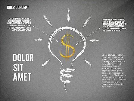 Idea bulbo concetto, Slide 11, 02476, Forme — PoweredTemplate.com