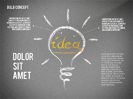 Idea Bulb Concept, Slide 14, 02476, Shapes — PoweredTemplate.com