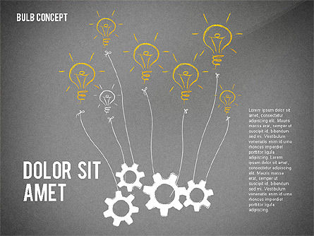 Idea bulbo concetto, Slide 15, 02476, Forme — PoweredTemplate.com